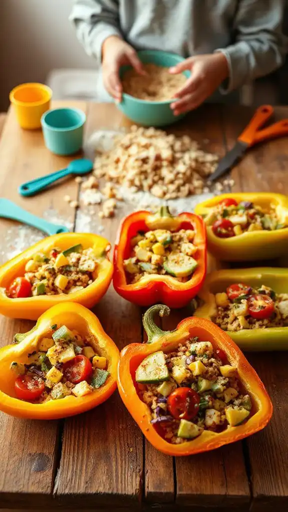 vibrant veggie stuffed peppers