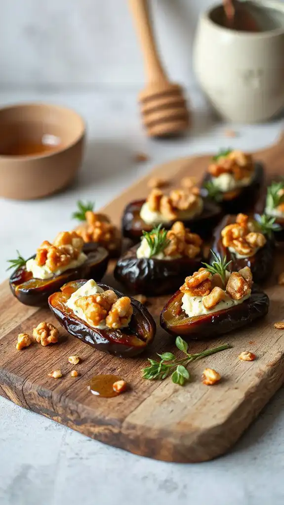 walnut crusted blue cheese delicacy
