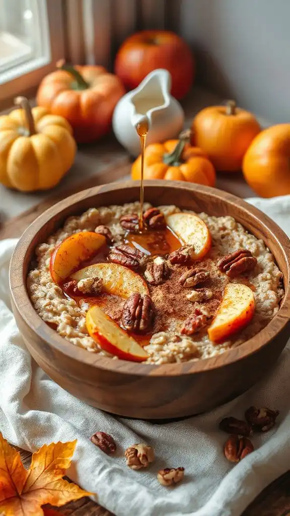warm apple cinnamon oatmeal