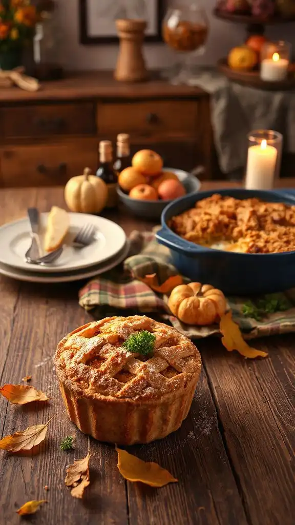 warm apple crisp pot pie