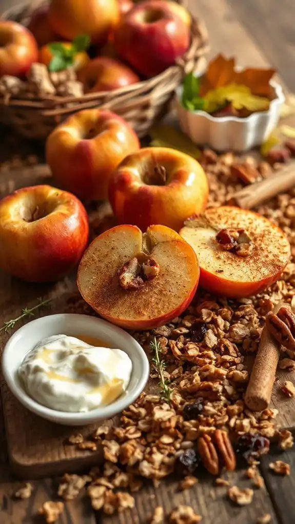 warm apple dessert baked