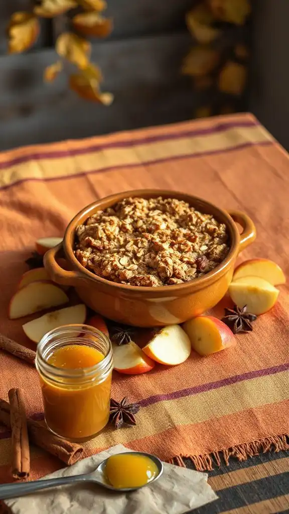 warm apple oat dessert warm apple oat dessert