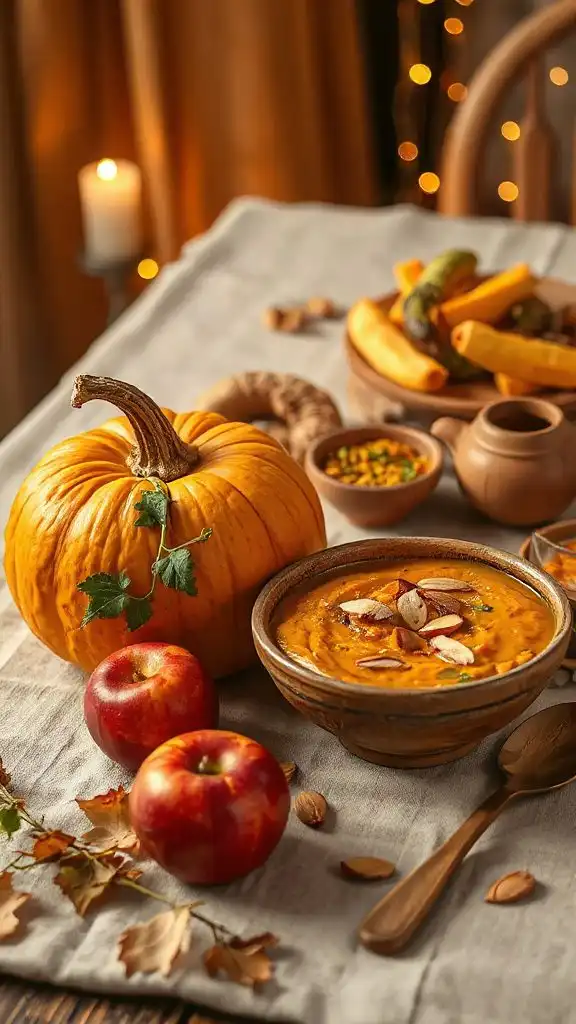 warm autumn apple pumpkin curry
