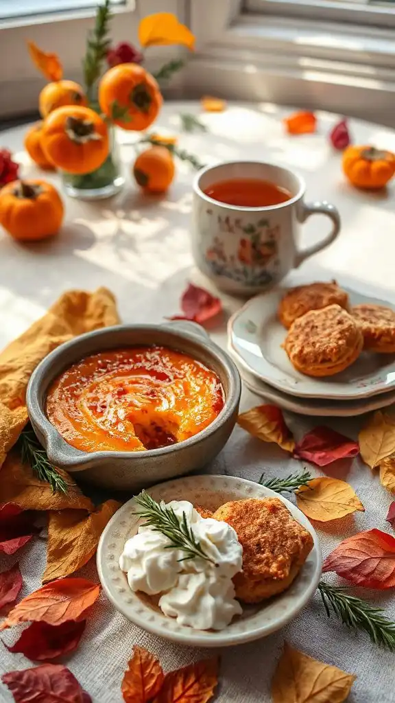 warm autumn persimmon dessert