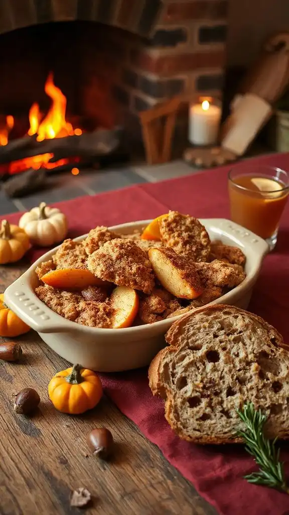 warm buttery apple dessert