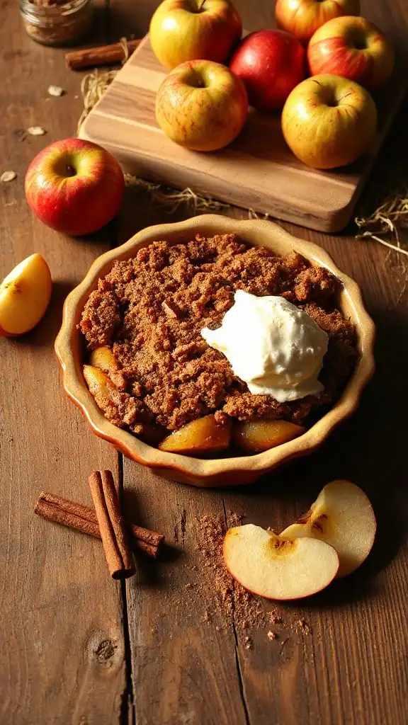 warm cinnamon apple dessert