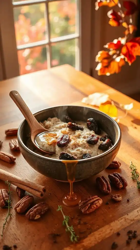 warm cinnamon raisin oatmeal