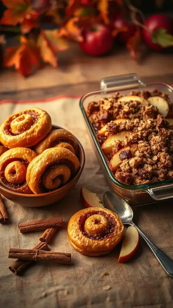 warm cinnamon spiced apple dessert