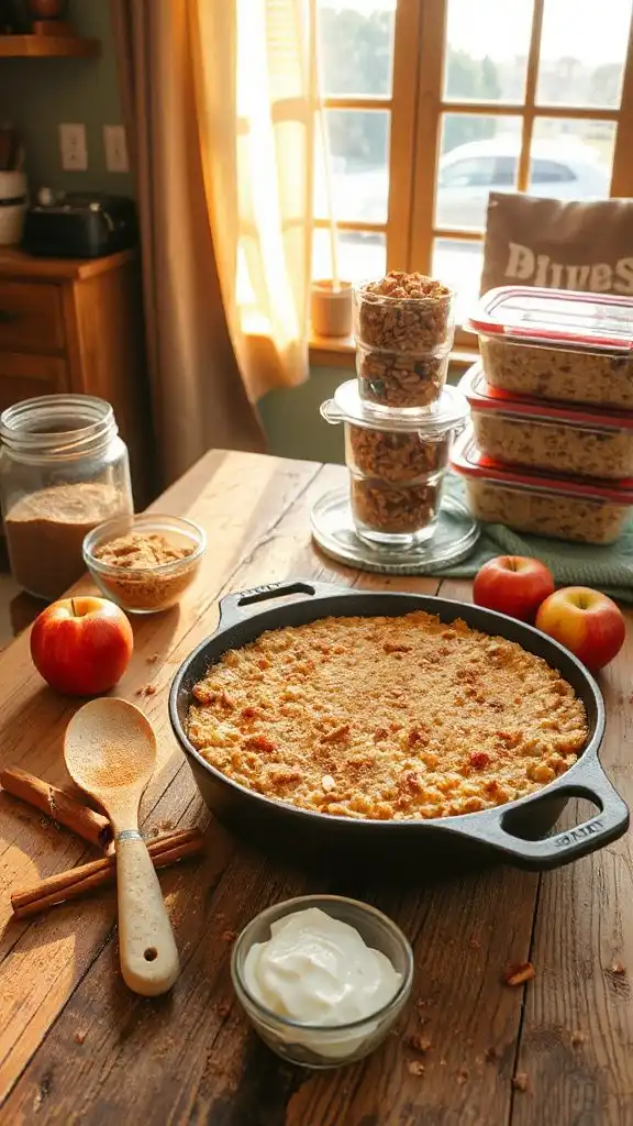 warm cinnamon sugar oatmeal bake