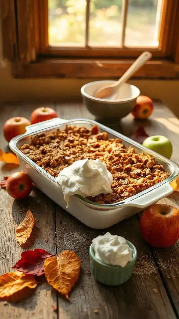 warm comforting apple crisp