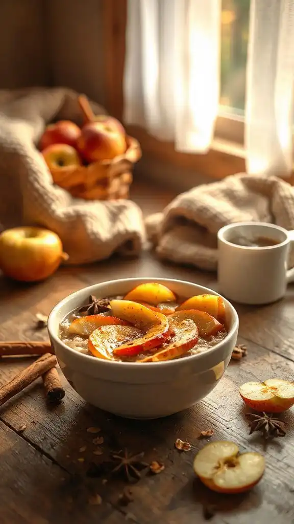 warm comforting apple oatmeal