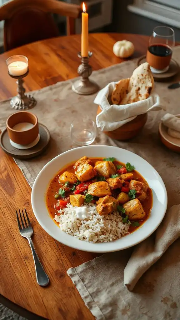 warm comforting chicken curry
