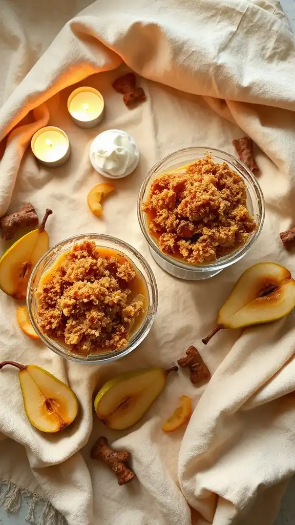 warm comforting pear dessert