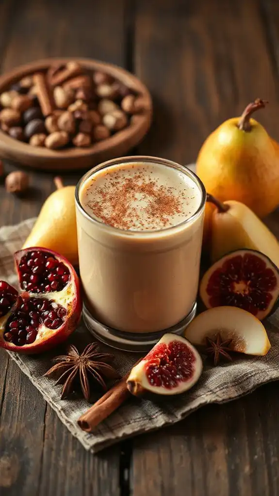 warm cozy chai smoothie