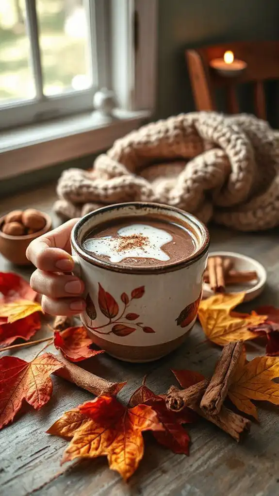 warm cozy fall drink