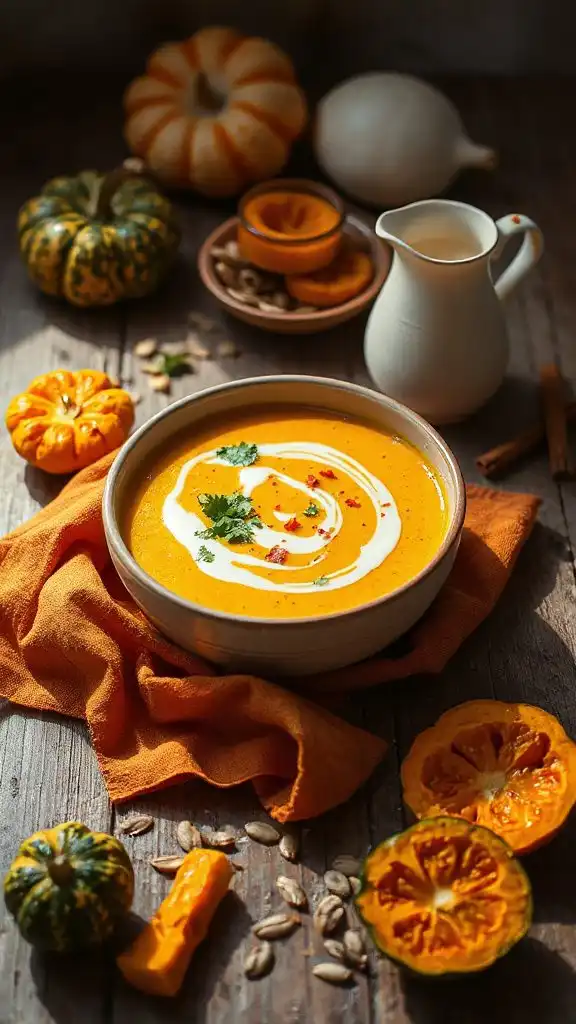 warm creamy autumn soup