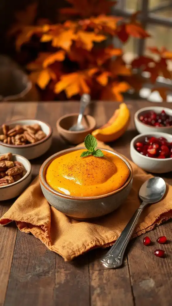 warm creamy sweet potato pudding