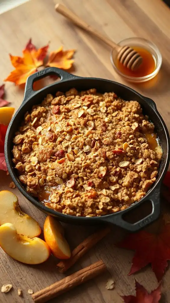 warm honey infused apple dessert