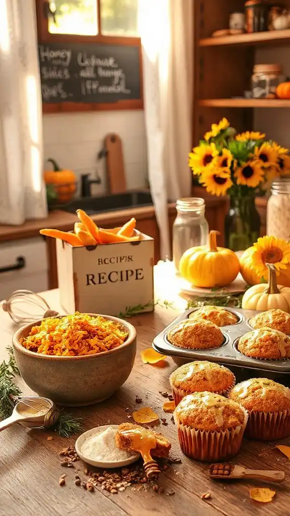 warm honeyed carrot muffins warm honeyed carrot muffins