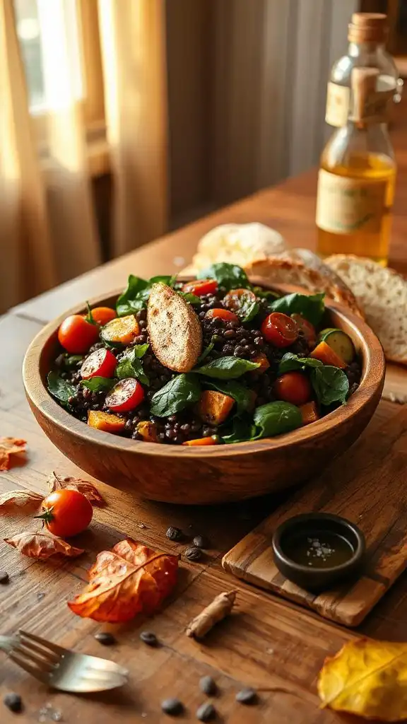 warm lentil spinach salad warm lentil spinach salad