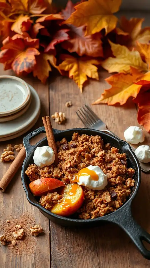 warm maple apple dessert