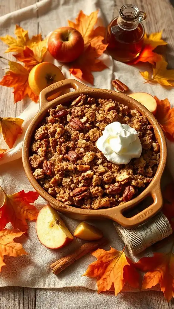 warm maple apple dessert