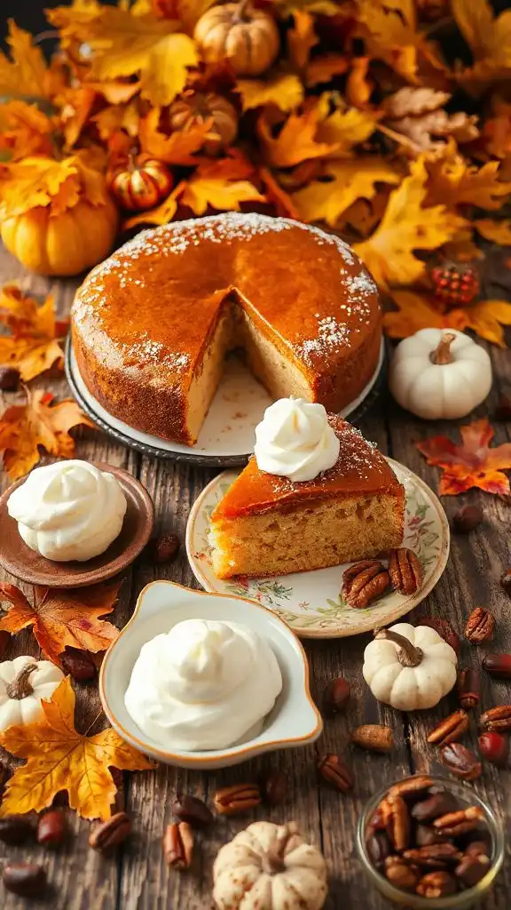 warm maple pudding dessert