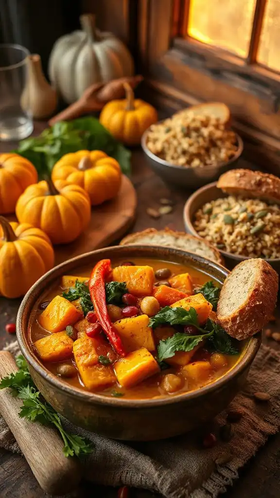 warm nourishing pumpkin stew