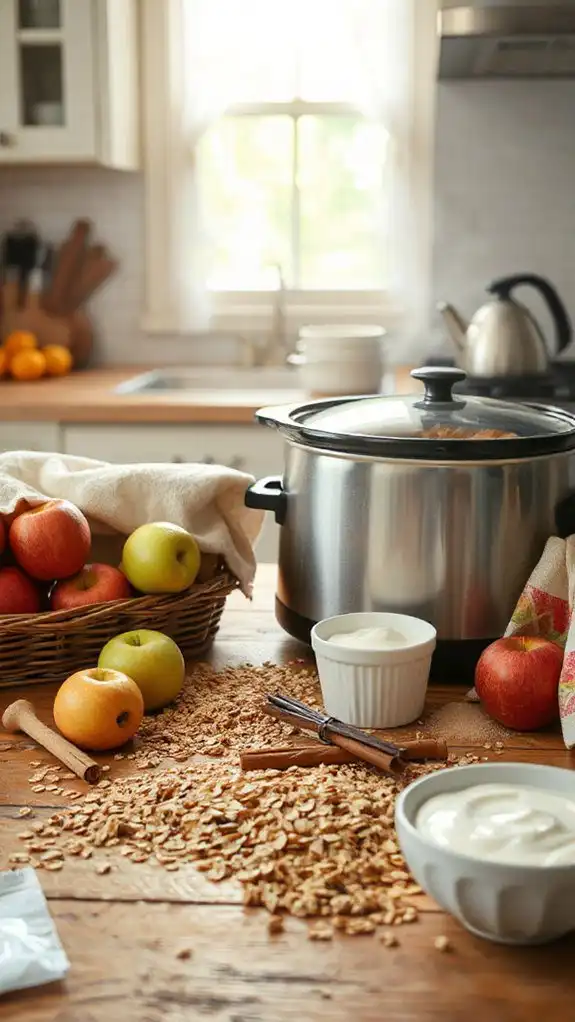 warm nutritious apple oatmeal