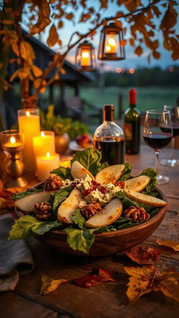 warm pear gorgonzola salad