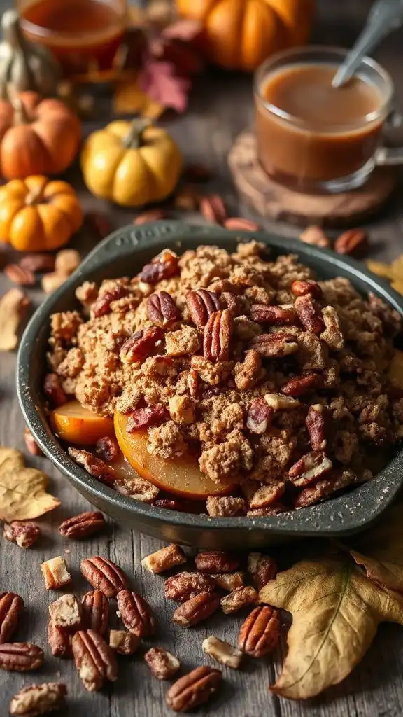 warm pecan apple crisp