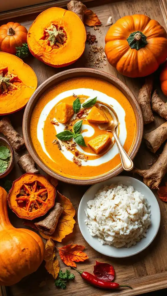 warm pumpkin coconut curry