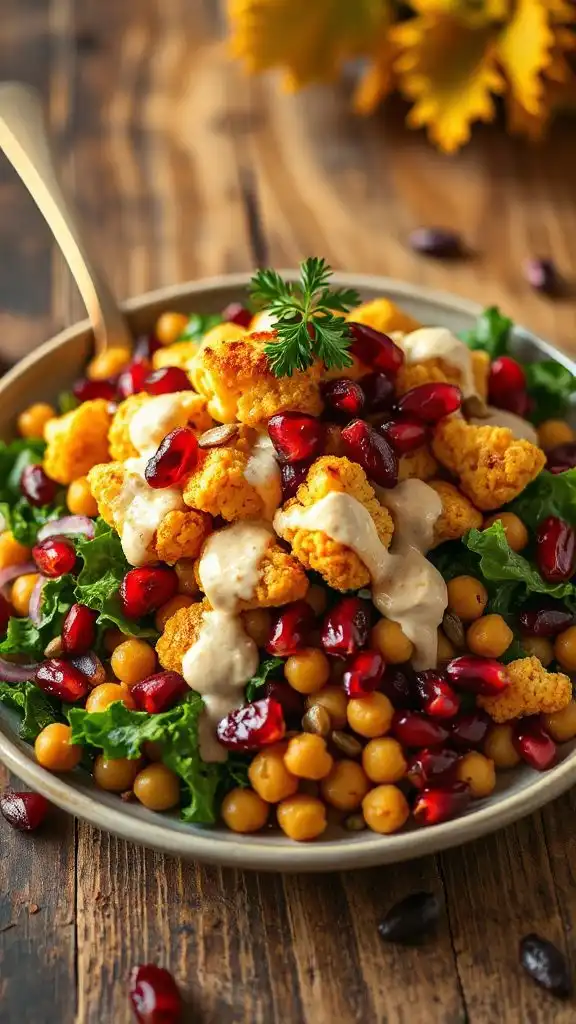 warm roasted cauliflower salad