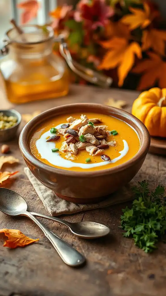 warm shredded chicken soup