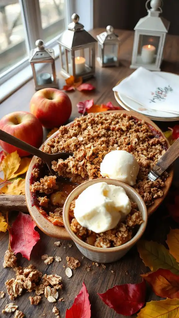 warm spiced apple dessert