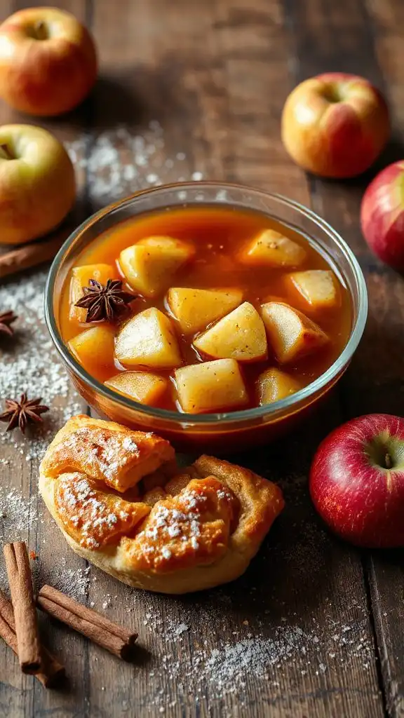 warm spiced apple dessert