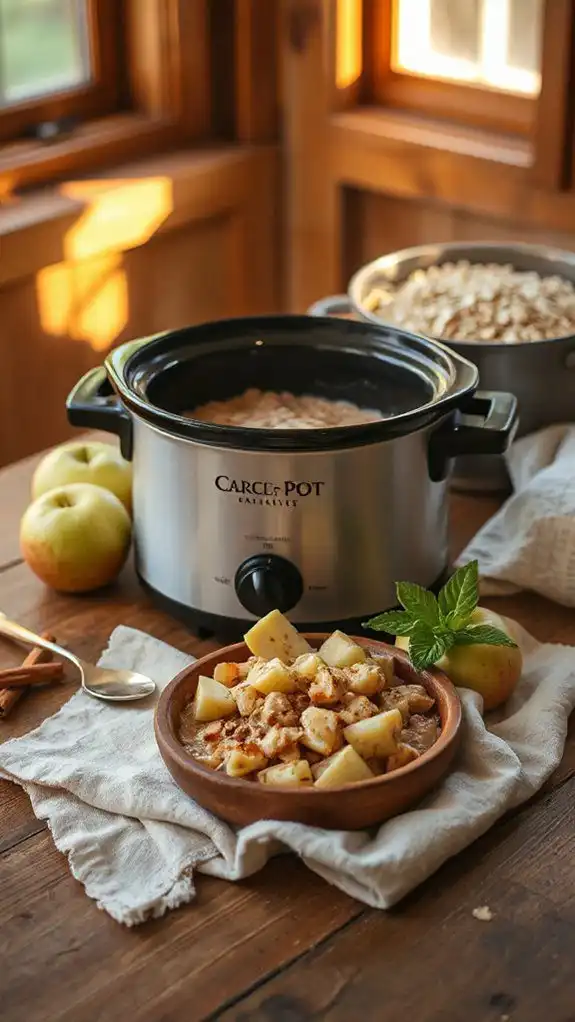 warm spiced apple oatmeal