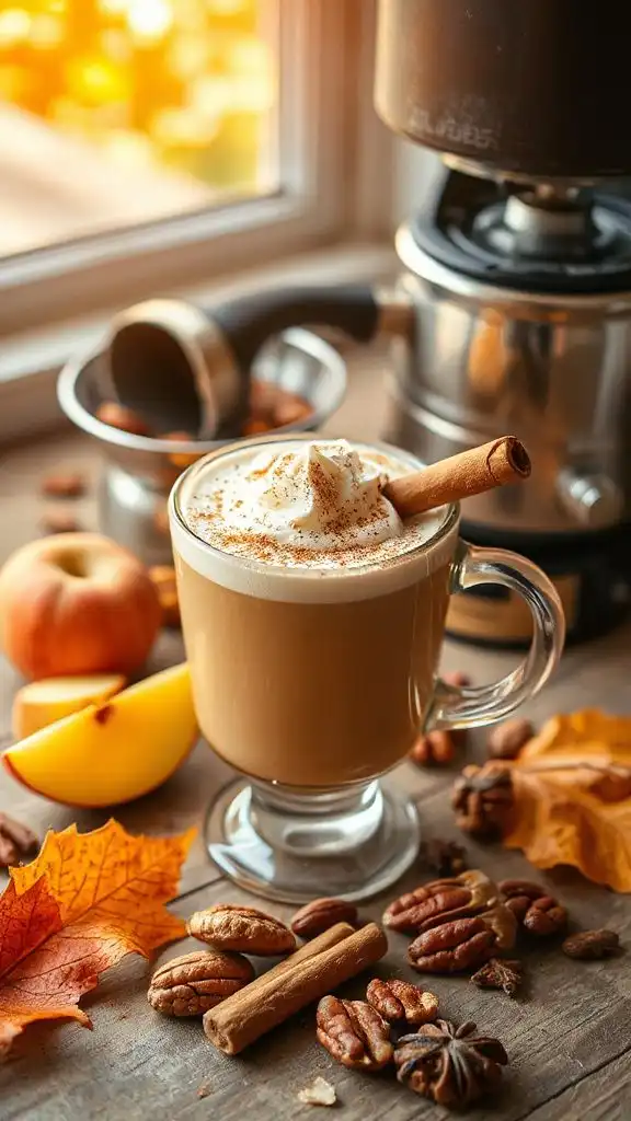 warm spiced apple protein shake