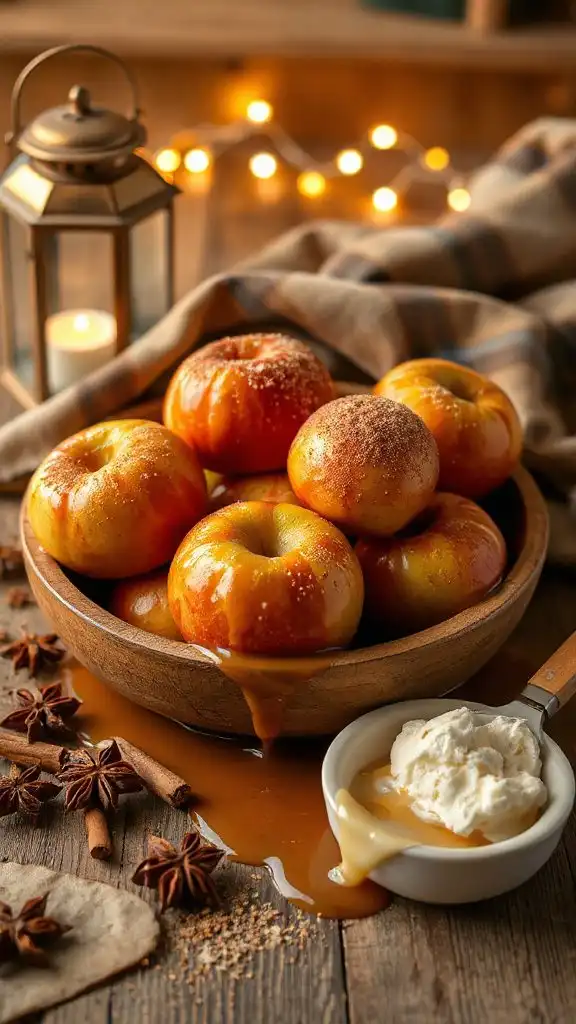 warm spiced baked apples