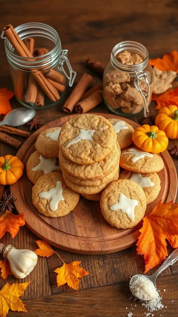 warm spiced chewy cookies
