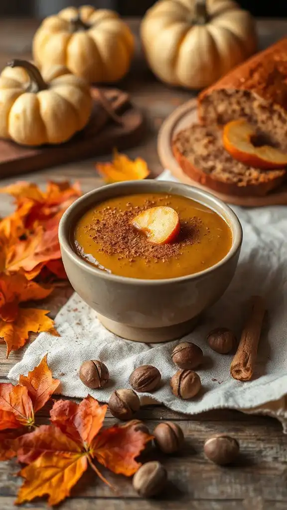 warm spiced creamy pudding