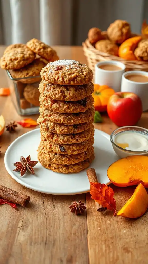 warm spiced oatmeal cookies