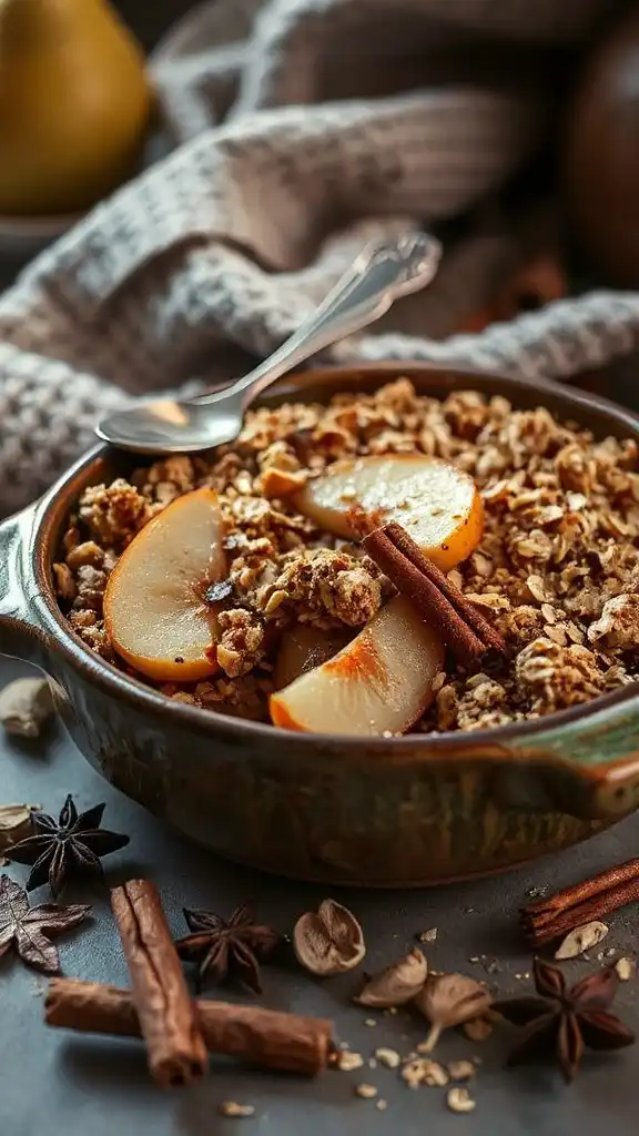 warm spiced pear dessert warm spiced pear dessert