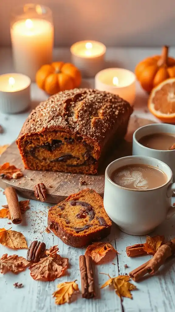 warm spiced pumpkin loaf