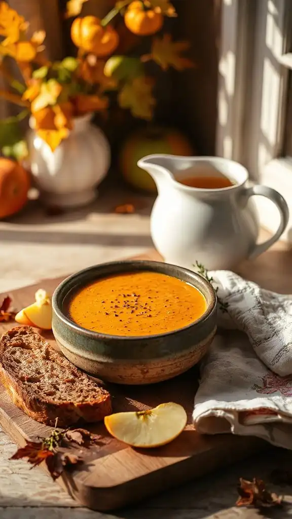 warming autumn apple soup