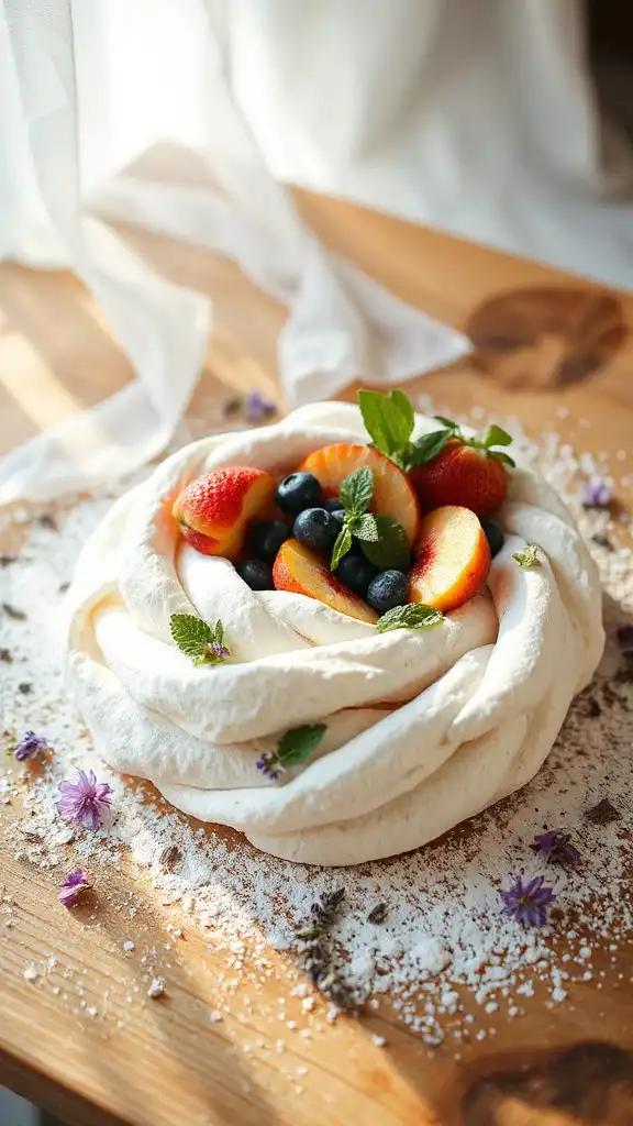 whimsical airy dessert creation