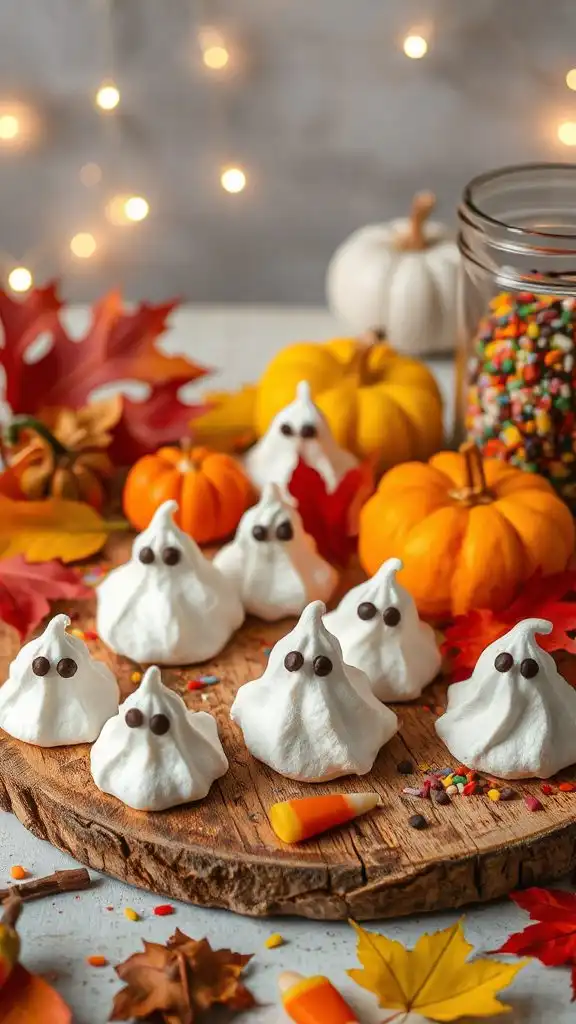 whimsical halloween meringue treats