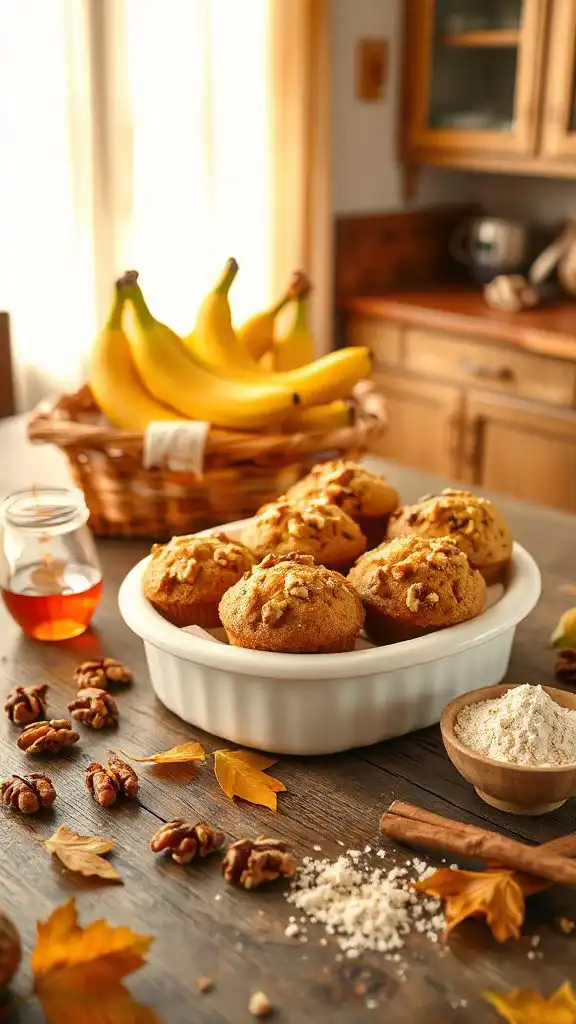 whole wheat banana muffins