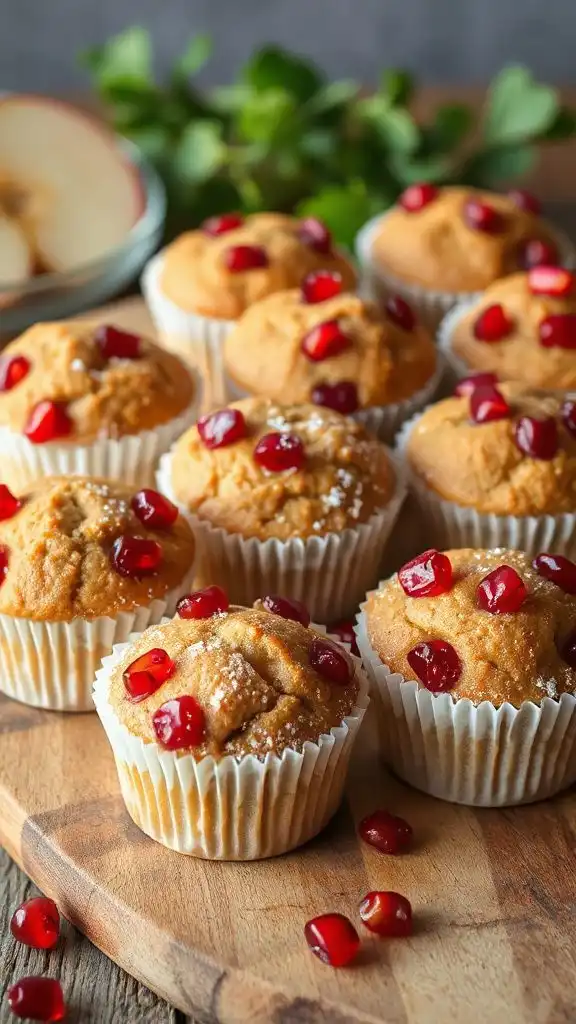 whole wheat pomegranate apple muffins whole wheat pomegranate apple muffins