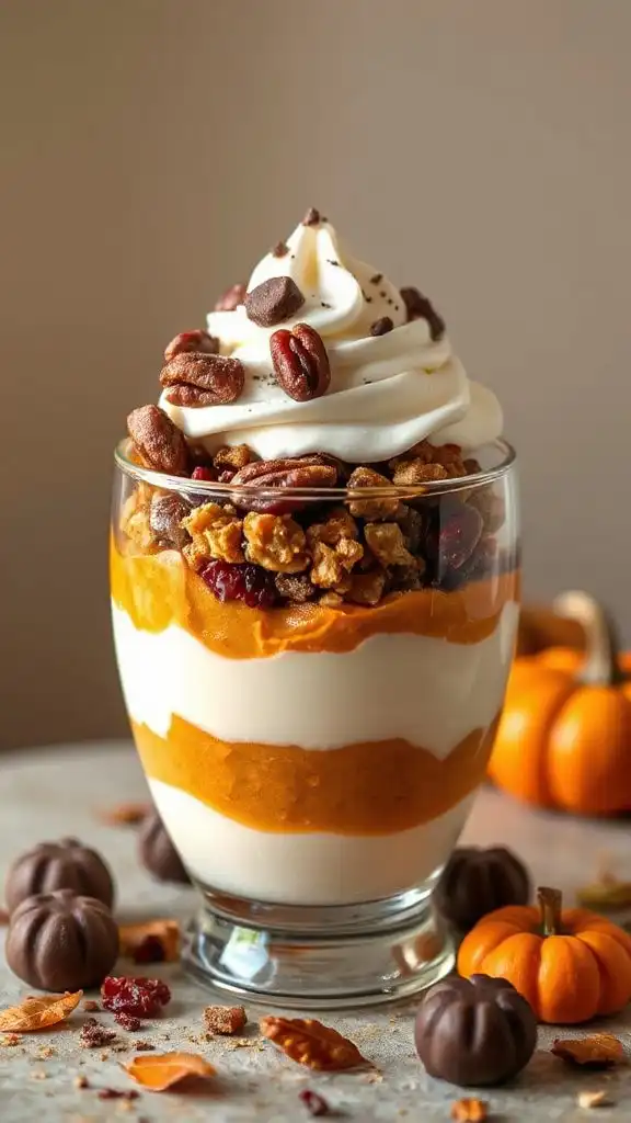 wholesome autumn yogurt dessert